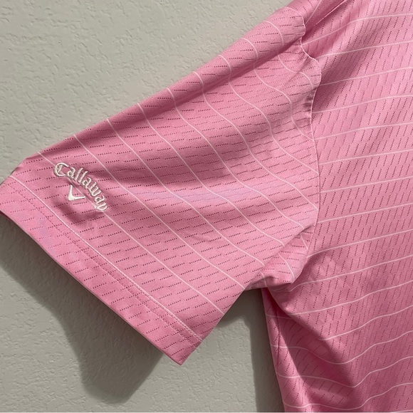 Callaway Opti-Dri Polo Golf Performance Short Sleeve Pink Mens XL - Picture 7 of 13